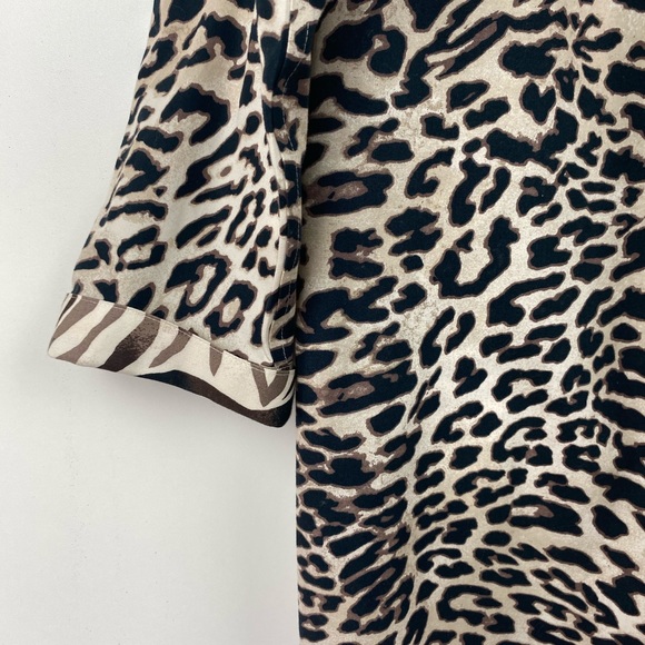 Chico's Leopard Print Button Down Tunic 1 - Picture 7 of 10